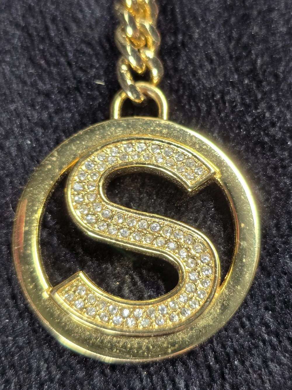 Michael Kors Gold 'S' Initial Keychain Charm